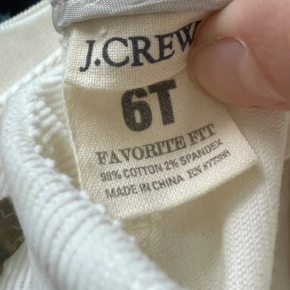 J Crew White Favorite Fit Corduroy - Picture 3 of 6